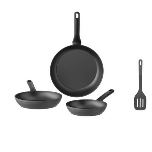 DiNA Set de poêles à frire 3 pièces avec spatule