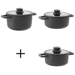 PROMO Stone+ Set de casseroles Ø 20 cm Ø 24 cm