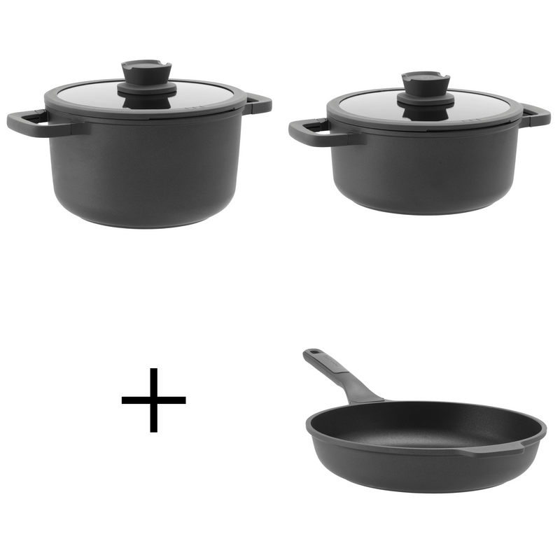PROMO Stone+ Set de cuisine Ø 24 cm Ø 28 cm