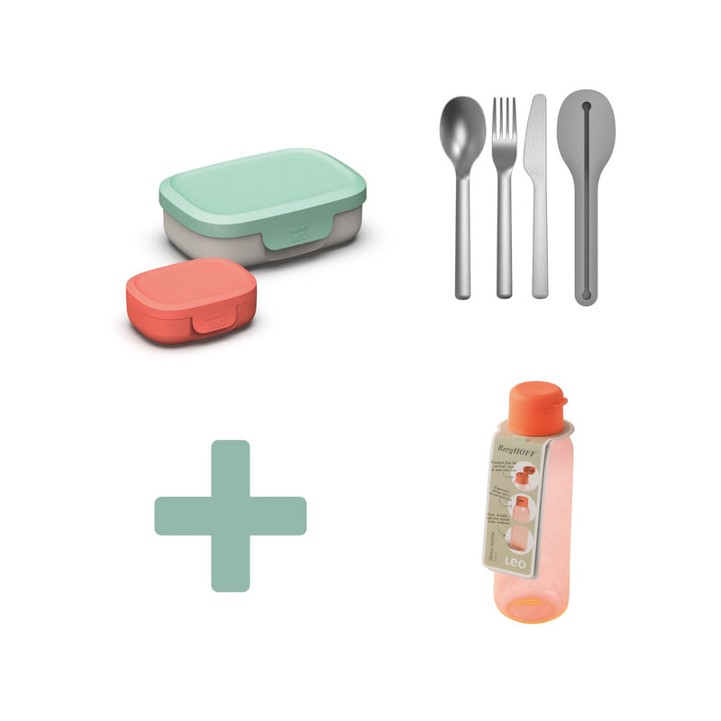 Box On the Go - Lunch set - Reisbestek + Waterfles