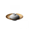 Gem line diep presentatiebord en kom wit