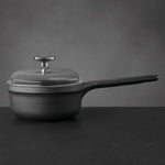 Gem line steelpan met deksel 18 cm