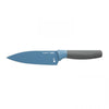 Petit couteau de chef avec effeuilleuse bleue 14 cm